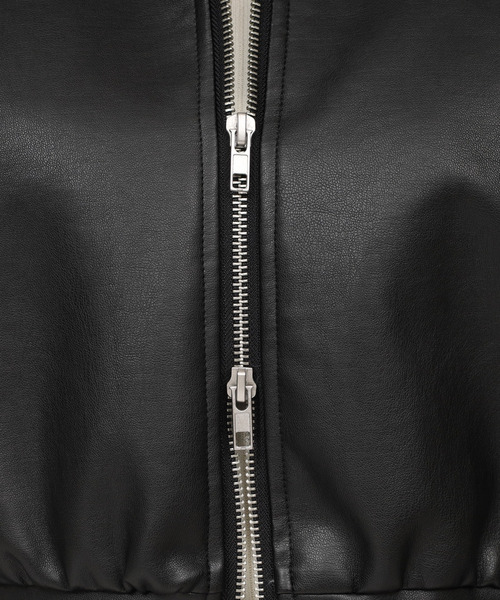 ROYAL PARTY（ロイヤルパーティー）の「アソート配色リボントラックジャケット（ライダースジャケット・レディース・ブラック/ブラウン/ベージュ・FREE）」の14枚目の写真