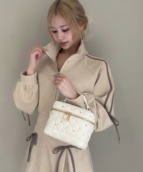 ROYAL PARTY（ロイヤルパーティー）の「アソート配色リボントラックジャケット（ライダースジャケット・レディース・ブラック/ブラウン/ベージュ・FREE）」の19枚目の写真