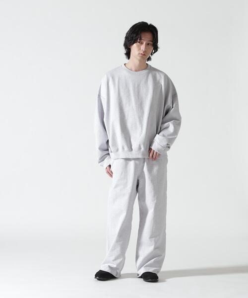 marka（マーカ）の「MARKAWARE（マーカウェア）/ Organic Cotton Heavy Fleece Huge Sweat Short ヒュージスウェットショート（スウェット・メンズ・ブラック/グレー・2/1）」の9枚目の写真