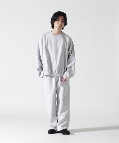 marka（マーカ）の「MARKAWARE（マーカウェア）/ Organic Cotton Heavy Fleece Huge Sweat Short ヒュージスウェットショート（スウェット・メンズ・ブラック/グレー・2/1）」の10枚目の写真