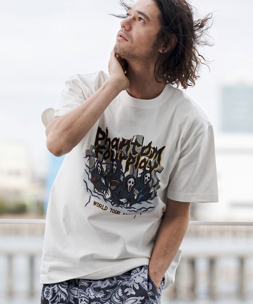 CAMBIO(カンビオ)の「mt10267- プリントT(Phantom Four Play) Tシャツ(CASD-173)(Tシャツ/カットソー・メンズ・スミクロ/ホワイト系その他/グリーン系その他・M/S/XL/L)」の4枚目の写真