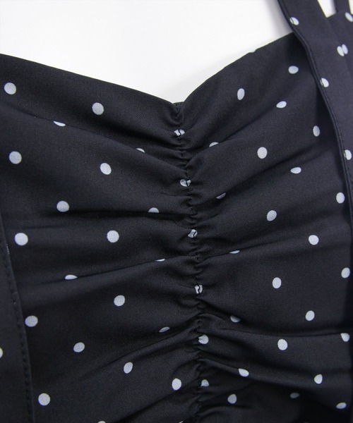 clear（クリア）の「チョーカー付きアシンメトリードットキャミワンピース[大人 フェミニン 上品]≪新作≫（ワンピース・レディース・ブラック系その他/ホワイト系その他・F/PF）」の14枚目の写真