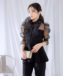 DAZZY（デイジー）の「【darial】ribon organdy set up 入園式 入学式 卒園式 卒業式 お呼ばれ 結婚式 二次会 成人式 同窓会 セレモニードレス パーティドレス オケージョンドレス（セットアップ）」