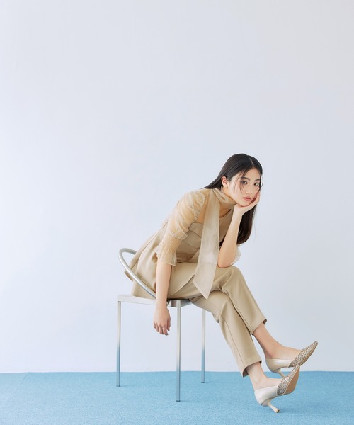 darial(ダリアル)の「【darial】ribon organdy set up 入園式 入学式 卒園式 卒業式 お呼ばれ 結婚式 二次会 成人式 同窓会 セレモニードレス パーティドレス オケージョンドレス(セットアップ・レディース・ベージュ/ブラック/ミント・M/S)」の13枚目の写真