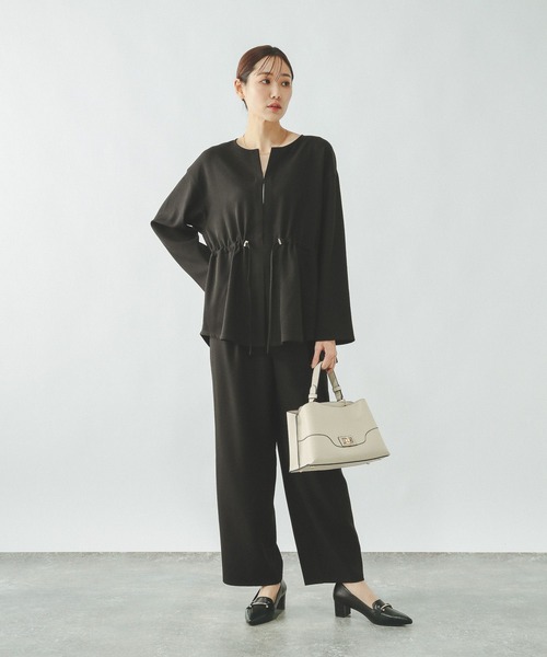 GLOBAL WORK（グローバルワーク）の「ジョーゼットカーディガン＊パンツセット/636248（その他パンツ・レディース・ブラック/ネイビー・LARGE/MEDIUM）」の5枚目の写真