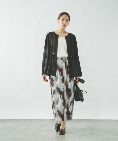 GLOBAL WORK（グローバルワーク）の「ジョーゼットカーディガン＊パンツセット/636248（その他パンツ・レディース・ブラック/ネイビー・LARGE/MEDIUM）」の6枚目の写真