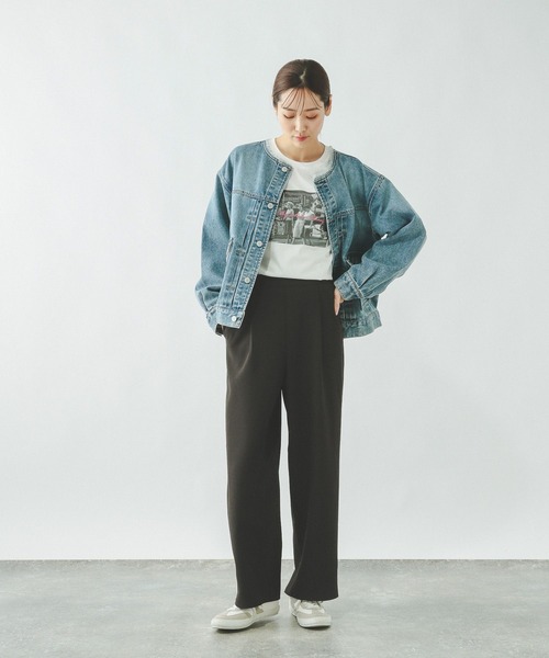 GLOBAL WORK（グローバルワーク）の「ジョーゼットカーディガン＊パンツセット/636248（その他パンツ・レディース・ブラック/ネイビー・LARGE/MEDIUM）」の8枚目の写真