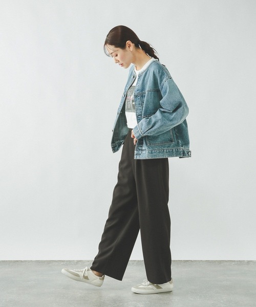 GLOBAL WORK（グローバルワーク）の「ジョーゼットカーディガン＊パンツセット/636248（その他パンツ・レディース・ブラック/ネイビー・LARGE/MEDIUM）」の9枚目の写真