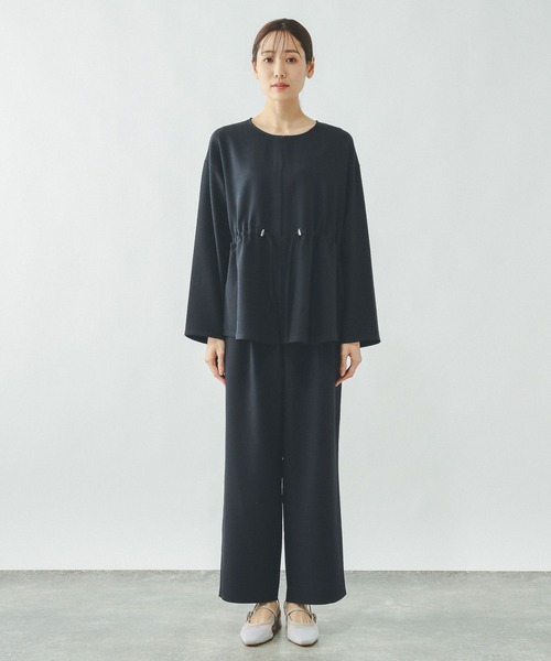 GLOBAL WORK（グローバルワーク）の「ジョーゼットカーディガン＊パンツセット/636248（その他パンツ・レディース・ブラック/ネイビー・LARGE/MEDIUM）」の13枚目の写真