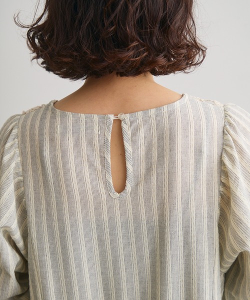 Crisp（クリスプ）の「フラワーレースストライプワンピース（ワンピース・レディース・ブラック/アイボリー・FREE）」の13枚目の写真