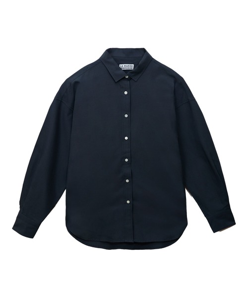 LA MARINE FRANCAISE(マリン フランセーズ)の「オックス定番シャツ(シャツ/ブラウス・レディース・ホワイト/ネイビー/サックスブルー・1)」の2枚目の写真