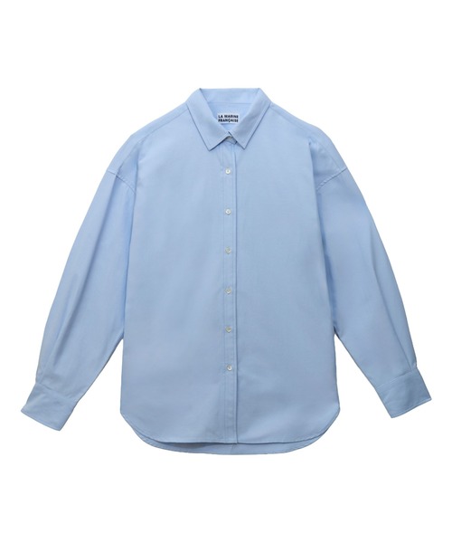 LA MARINE FRANCAISE(マリン フランセーズ)の「オックス定番シャツ(シャツ/ブラウス・レディース・ホワイト/ネイビー/サックスブルー・1)」の3枚目の写真