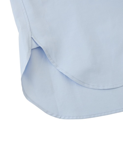 LA MARINE FRANCAISE(マリン フランセーズ)の「オックス定番シャツ(シャツ/ブラウス・レディース・ホワイト/ネイビー/サックスブルー・1)」の5枚目の写真