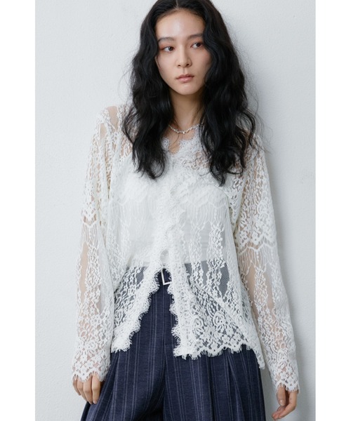 新品☆シフォンレースカーディガン シフォンレースニットカーディガン | ファッション通販サイト NUGU