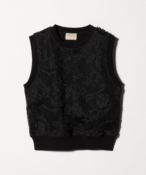 UNITED ARROWS（ユナイテッドアローズ）の「エンブロイダリーフラワー メッシュ ベスト（ニット/セーター・レディース・オフホワイト/ブラック・FREE）」の12枚目の写真