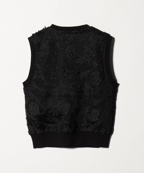 UNITED ARROWS（ユナイテッドアローズ）の「エンブロイダリーフラワー メッシュ ベスト（ニット/セーター・レディース・オフホワイト/ブラック・FREE）」の13枚目の写真