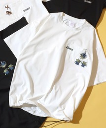 Disney（ディズニー）の「Disney/ディズニー 別注 ミッキー トイ・ストーリー ベイマックス オーバーサイズ ワンポイント刺繍 ポケット ドローコード 半袖Tシャツ レディース メンズ（Tシャツ/カットソー）」