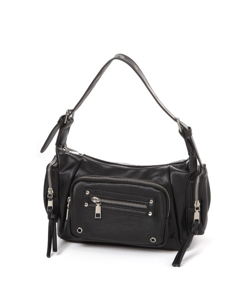 3.3 Field Trip （3.3フィールドトリップ）の「3.3 Field Trip／ポケットデザインショルダーバッグ（ショルダーバッグ・レディース・ブラック/アイボリー・FREE）」の6枚目の写真