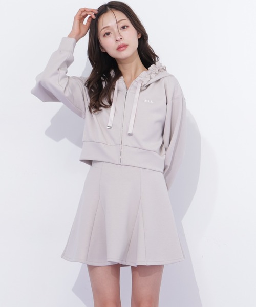 JILL by JILL STUART(ジルバイジルスチュアート)の「ダイバーセットアップ ミニスカパン(スカート・レディース・ブラック/ベージュ/グレー・FREE)」の1枚目の写真