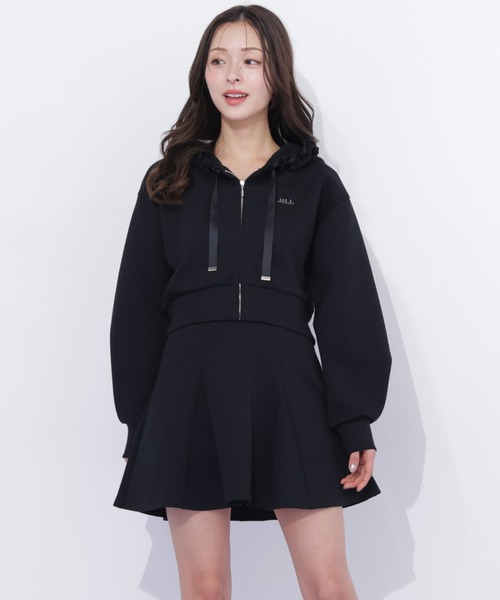 JILL by JILL STUART(ジルバイジルスチュアート)の「ダイバーセットアップ ミニスカパン(スカート・レディース・ブラック/ベージュ/グレー・FREE)」の2枚目の写真