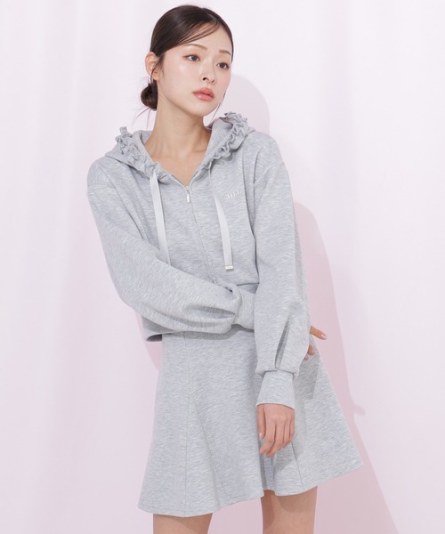 JILL by JILL STUART(ジルバイジルスチュアート)の「ダイバーセットアップ ミニスカパン(スカート・レディース・ブラック/ベージュ/グレー・FREE)」の4枚目の写真