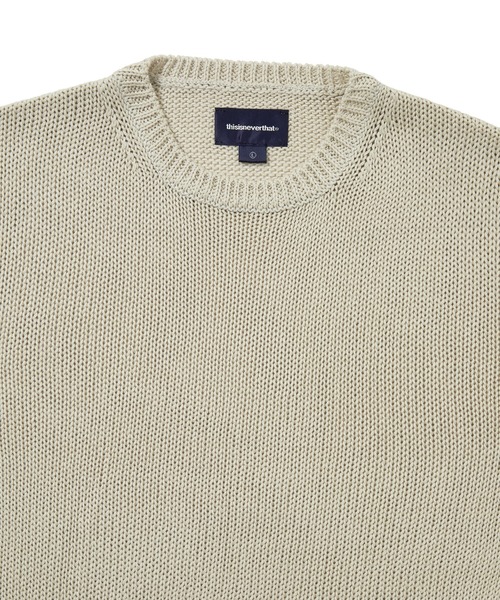 thisisneverthat(ディスイズネバーザット)の「Loose Gauge Knit Crew(ニット/セーター・メンズ・ブラック/アイボリー/ライトブラウン・L/M/S/XL)」の4枚目の写真