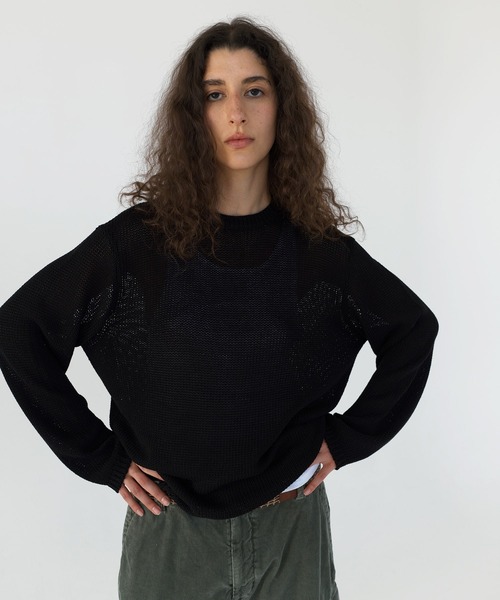 thisisneverthat(ディスイズネバーザット)の「Loose Gauge Knit Crew(ニット/セーター・メンズ・ブラック/アイボリー/ライトブラウン・L/M/S/XL)」の9枚目の写真