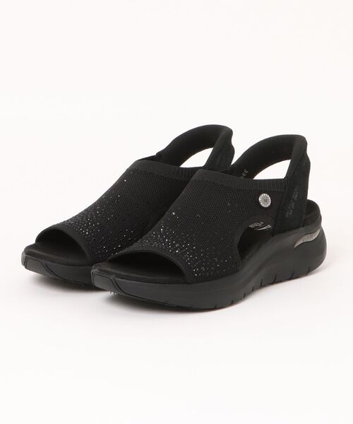 SKECHERS(スケッチャーズ)の「【Parade限定】【SKECHERS】スケッチャーズ Slip-ins: Arch Fit 2.0 - Stardust(スリップインズ:アーチフィット 2.0 スターダスト) 164016(サンダル・レディース・ブラック×ブラック/ダークベージュ・23.0cm/24.0cm/25.0cm/22.0cm)」の1枚目の写真