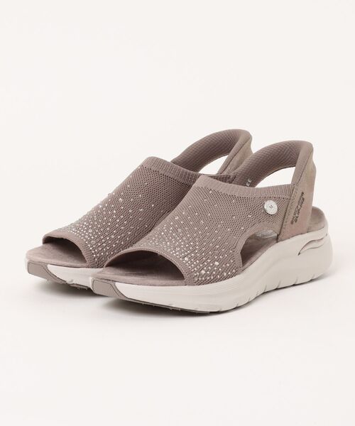 SKECHERS(スケッチャーズ)の「【Parade限定】【SKECHERS】スケッチャーズ Slip-ins: Arch Fit 2.0 - Stardust(スリップインズ:アーチフィット 2.0 スターダスト) 164016(サンダル・レディース・ブラック×ブラック/ダークベージュ・23.0cm/24.0cm/25.0cm/22.0cm)」の2枚目の写真