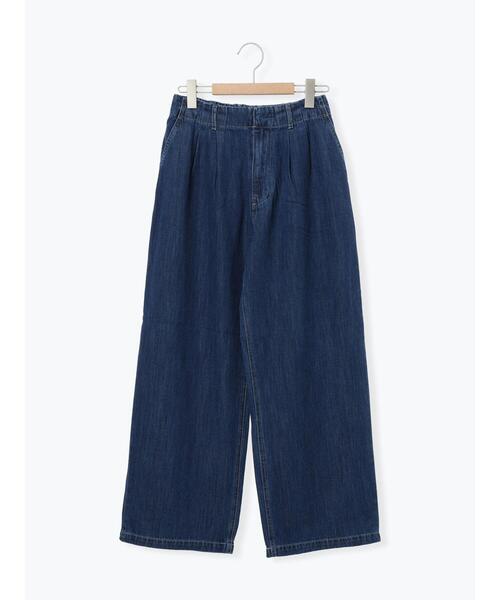Samansa Mos2（サマンサ モスモス）の「デニムタックトラウザー（その他パンツ・レディース・ブルー/サックスブルー・L/M）」の2枚目の写真