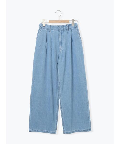 Samansa Mos2（サマンサ モスモス）の「デニムタックトラウザー（その他パンツ・レディース・ブルー/サックスブルー・L/M）」の3枚目の写真