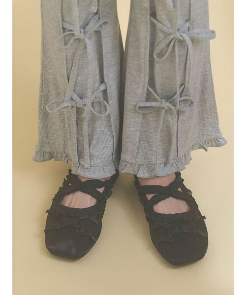 merry jenny(メリージェニー)の「petit ribbonシアーバレエシューズ(バレエシューズ・レディース・ブラック/アイボリー・LARGE/MEDIUM)」の11枚目の写真