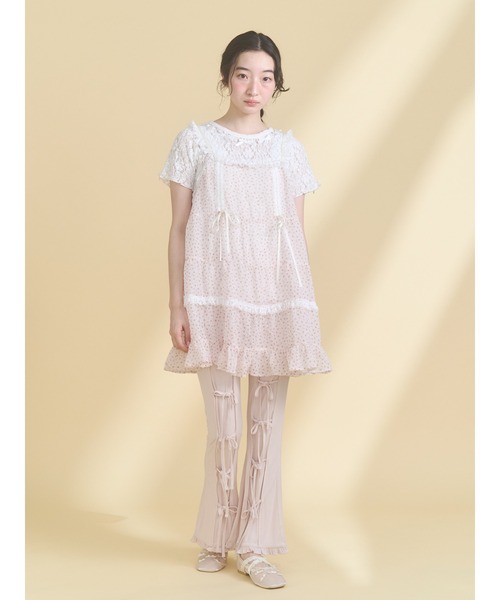 merry jenny(メリージェニー)の「petit ribbonシアーバレエシューズ(バレエシューズ・レディース・ブラック/アイボリー・LARGE/MEDIUM)」の8枚目の写真