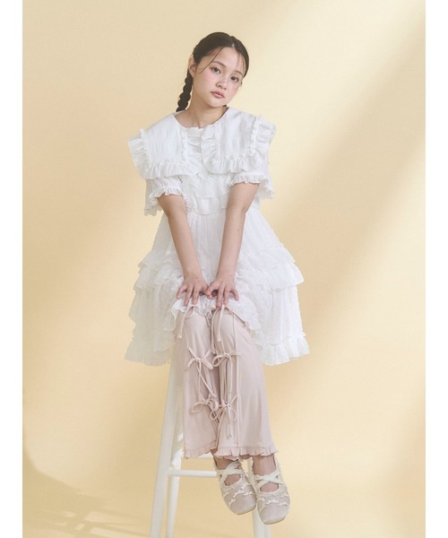 merry jenny(メリージェニー)の「petit ribbonシアーバレエシューズ(バレエシューズ・レディース・ブラック/アイボリー・LARGE/MEDIUM)」の6枚目の写真