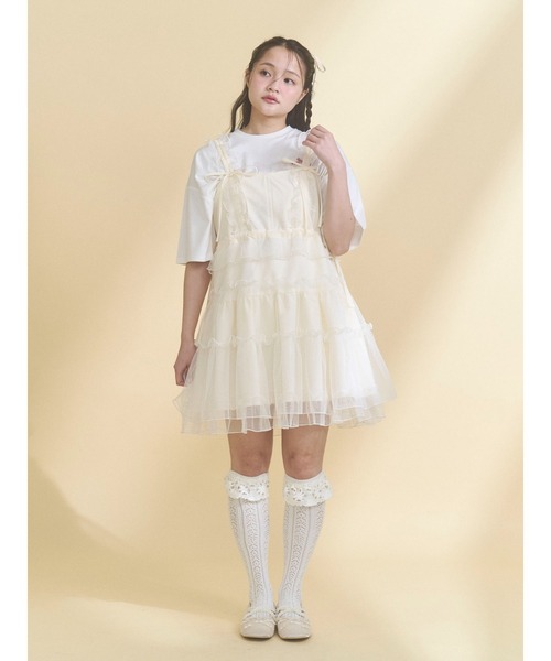 merry jenny(メリージェニー)の「petit ribbonシアーバレエシューズ(バレエシューズ・レディース・ブラック/アイボリー・LARGE/MEDIUM)」の5枚目の写真