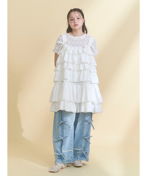 merry jenny(メリージェニー)の「petit ribbonシアーバレエシューズ(バレエシューズ・レディース・ブラック/アイボリー・LARGE/MEDIUM)」の14枚目の写真