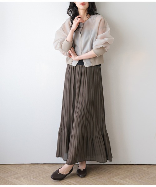 SUGAR BISKET（シュガービスケット）の「フレアプリーツスカート（スカート・レディース・ライトグレー/ホワイト/ブラック/モカ・フリー）」の4枚目の写真