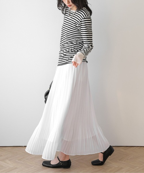 SUGAR BISKET（シュガービスケット）の「フレアプリーツスカート（スカート・レディース・ライトグレー/ホワイト/ブラック/モカ・フリー）」の17枚目の写真
