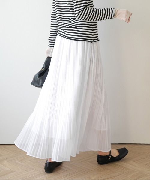 SUGAR BISKET（シュガービスケット）の「フレアプリーツスカート（スカート・レディース・ライトグレー/ホワイト/ブラック/モカ・フリー）」の19枚目の写真