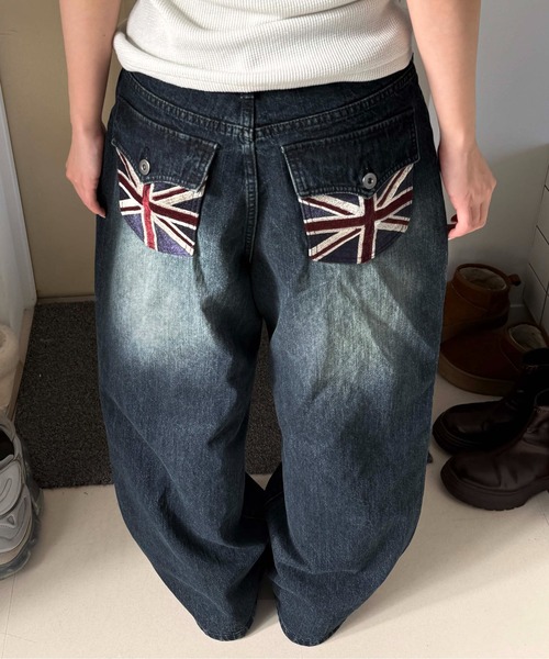 sedacle(セダクル)の「ユニオンポケットスラブ加工デニム(デニムパンツ・メンズ・ダークインディゴブルー/ブラック・SMALL/MEDIUM/LARGE)」の16枚目の写真