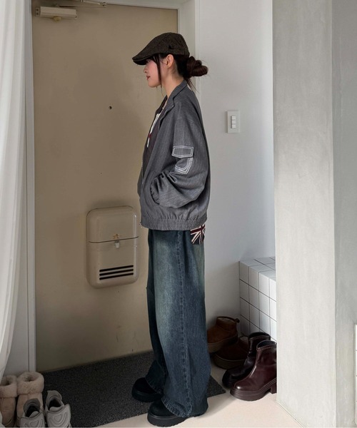 sedacle(セダクル)の「ユニオンポケットスラブ加工デニム(デニムパンツ・メンズ・ダークインディゴブルー/ブラック・SMALL/MEDIUM/LARGE)」の22枚目の写真