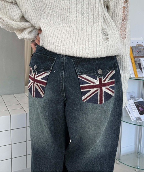 sedacle(セダクル)の「ユニオンポケットスラブ加工デニム(デニムパンツ・メンズ・ダークインディゴブルー/ブラック・SMALL/MEDIUM/LARGE)」の5枚目の写真