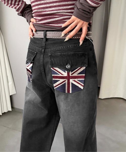 sedacle(セダクル)の「ユニオンポケットスラブ加工デニム(デニムパンツ・メンズ・ダークインディゴブルー/ブラック・SMALL/MEDIUM/LARGE)」の4枚目の写真