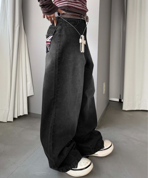 sedacle(セダクル)の「ユニオンポケットスラブ加工デニム(デニムパンツ・メンズ・ダークインディゴブルー/ブラック・SMALL/MEDIUM/LARGE)」の9枚目の写真