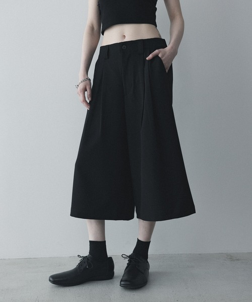 remer(リメール)の「ルーズタックワイドガウチョパンツ / loose tuck wide gaucho PT(その他パンツ・メンズ・ブラック/チャコールグレー・X-SMALL/LARGE/MEDIUM/SMALL)」の6枚目の写真