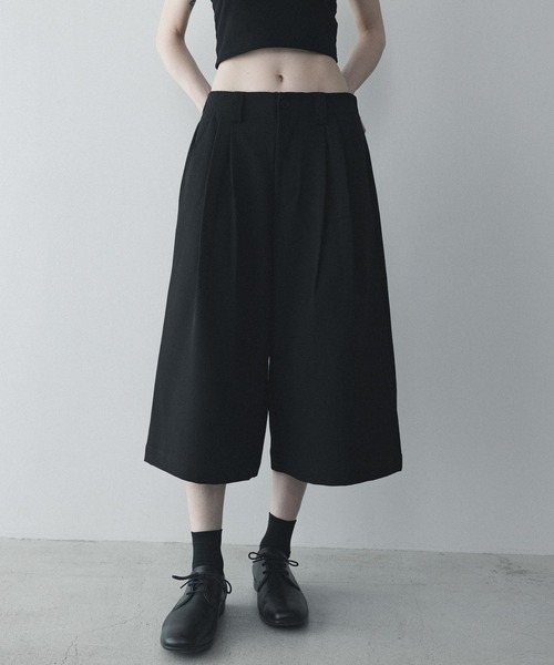 remer(リメール)の「ルーズタックワイドガウチョパンツ / loose tuck wide gaucho PT(その他パンツ・メンズ・ブラック/チャコールグレー・X-SMALL/LARGE/MEDIUM/SMALL)」の7枚目の写真