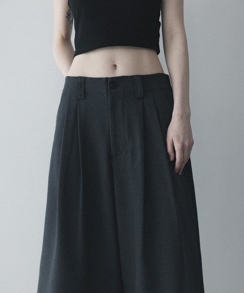 remer(リメール)の「ルーズタックワイドガウチョパンツ / loose tuck wide gaucho PT(その他パンツ・メンズ・ブラック/チャコールグレー・X-SMALL/LARGE/MEDIUM/SMALL)」の11枚目の写真