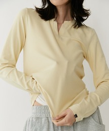 ソフトブラッシュドヘンリーロングスリーブティー / Soft Brushed Henley Long Sleeve TEE