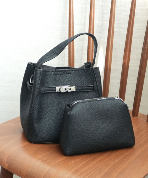 ammy.（エイミードット）の「【 ammy. / エイミードット 】 クラシック ロックデザイン 2WAY ハンドバッグ（ショルダーバッグ・レディース・ブラウン/ダークブラウン/ブラック/ベージュ・FREE）」の6枚目の写真