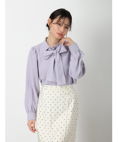 fifth(フィフス)の「取り外し可能リボンタイ付き長袖ブラウス(シャツ/ブラウス・レディース・パープル/ホワイト/グレイッシュベージュ・M)」の19枚目の写真